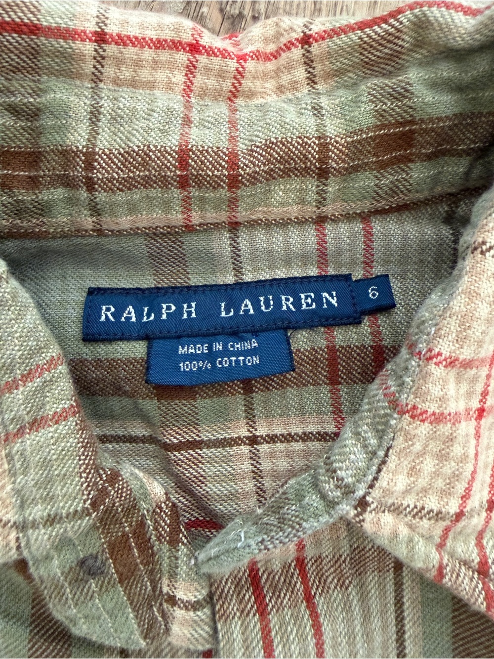 RALPH LAUREN plaid button up - Picture 5 of 8